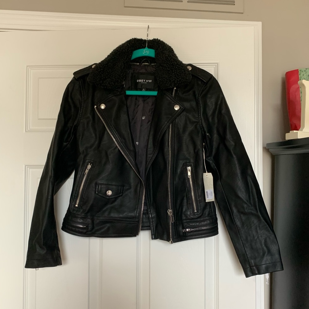 Obey leather jacket